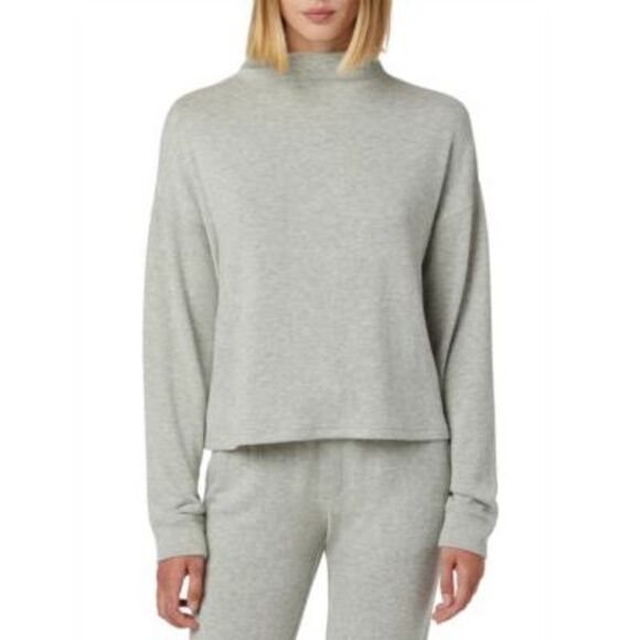 Hudson Jeans Mock Neck Sweatshirt Oatmeal - Picture 1 of 3